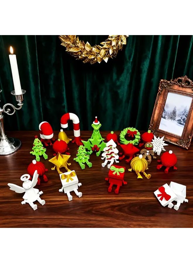 3D Printed Christmas Sitting Decoration Model A With Gift Box - Image 1
